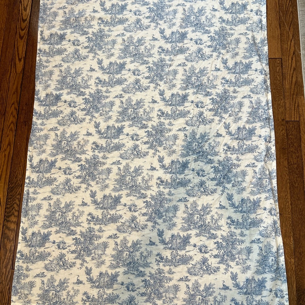 Blue and White Fabric Curtain: 2 of 4